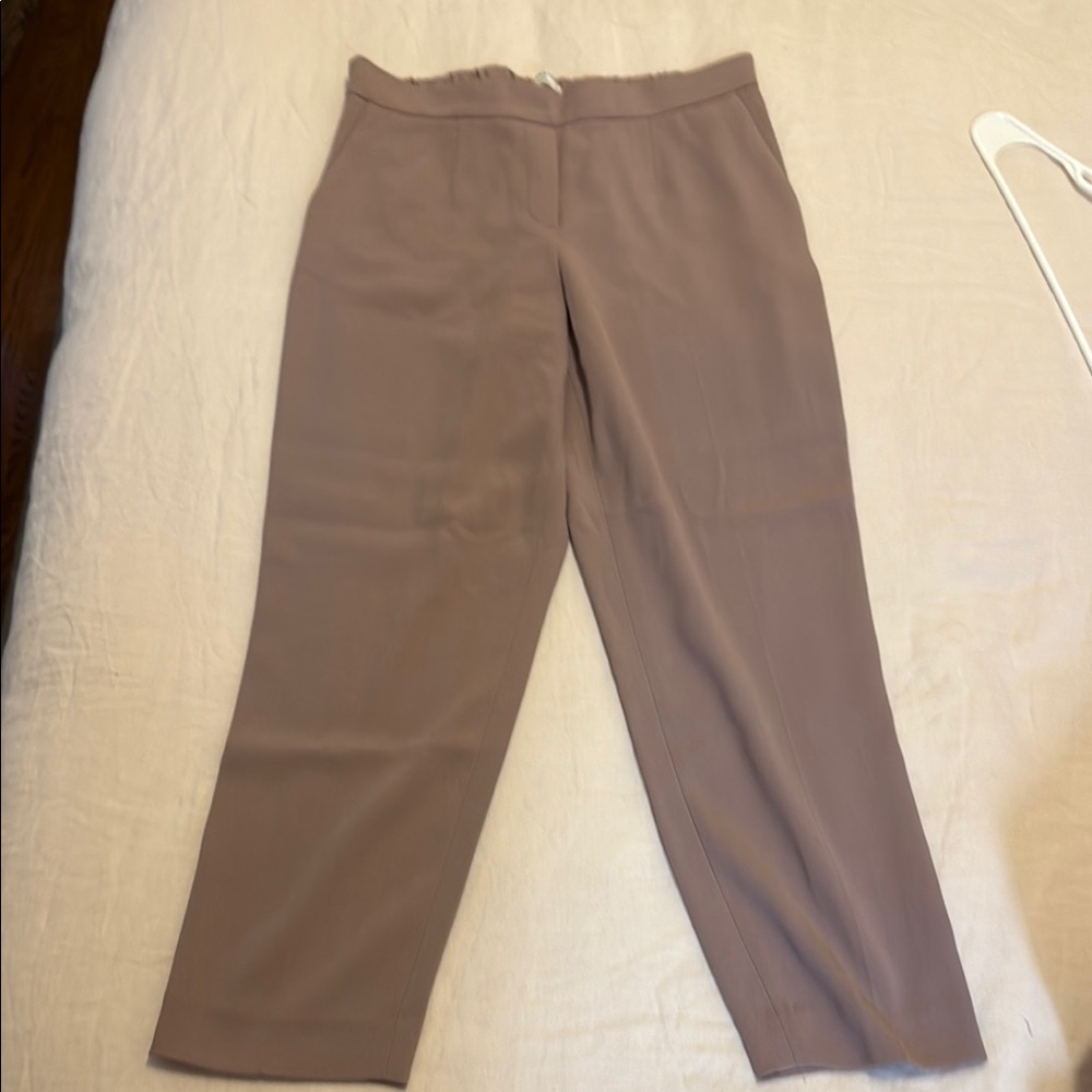 Aritzia Tan Tailored Trousers Straight Leg